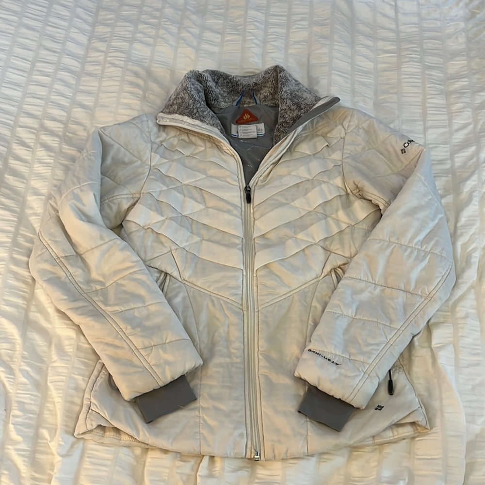 White Colombia omniheat jacket